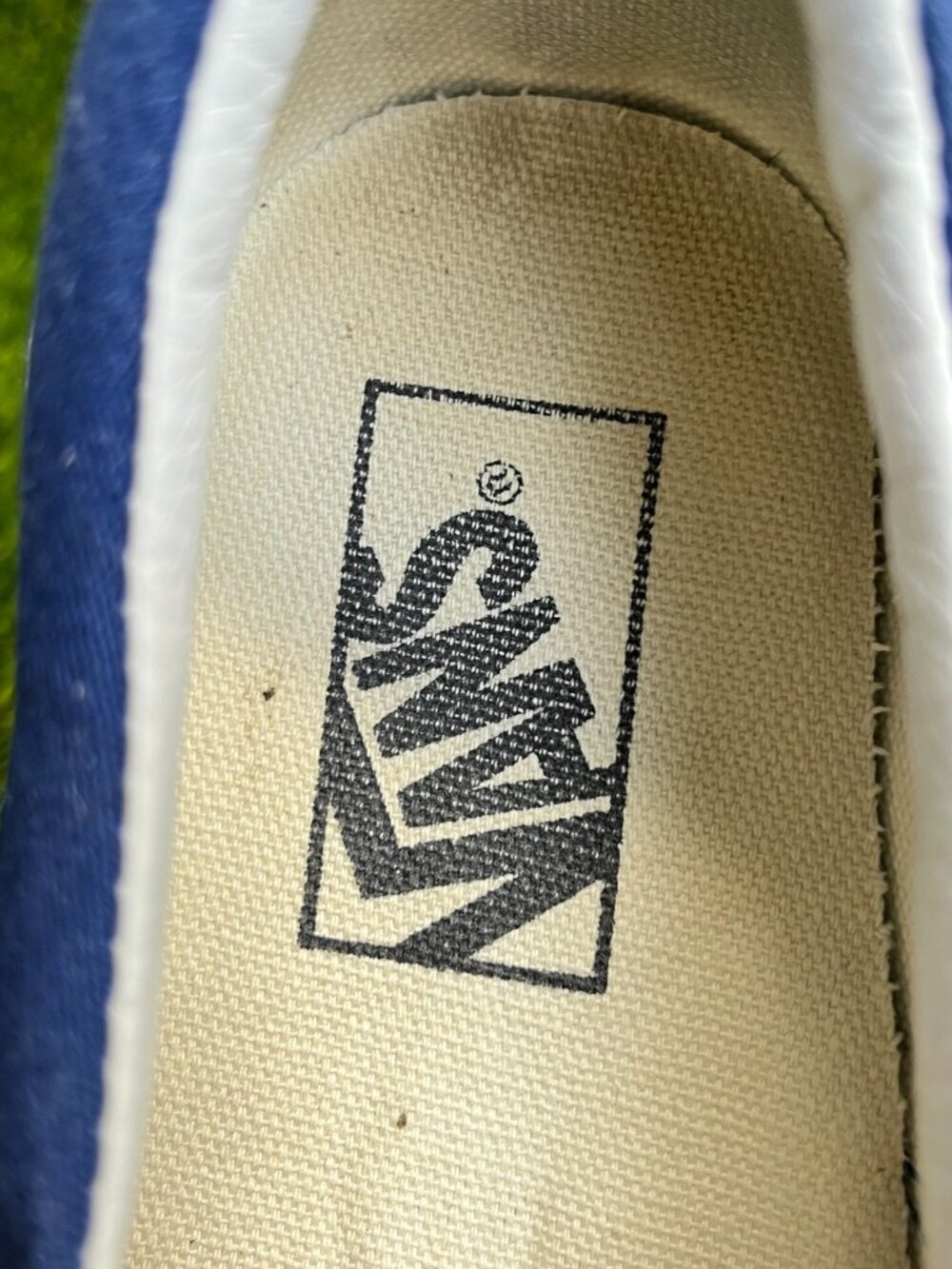 Vans Classic Slip-On Womens Size 8 Blue White Athletic Skateboard Shoes Sneakers - Picture 10 of 12